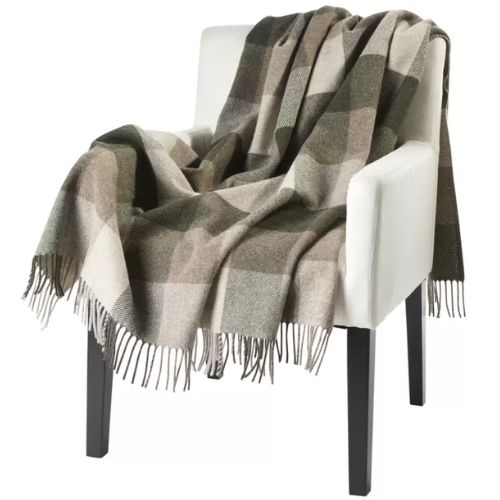 Pendleton Eco-Wise Washable Wool Throw with Fringe - Juniper / Fawn