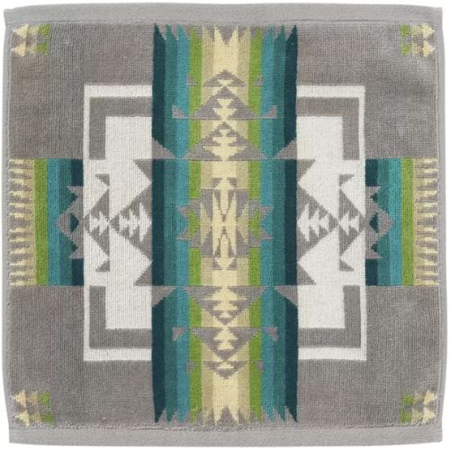 Pendleton Jacquard Wash Cloth 100% Cotton Absorbent Soft Towel Chief Joseph Grey