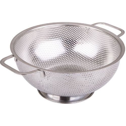 Perforated Colander Stainless Steel With Handle Basket Vegetable Strainer 22.5cm