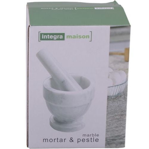 Pestle and Mortar Set Natural Durable Marble Spice & Herb Crusher Grinder 10cm