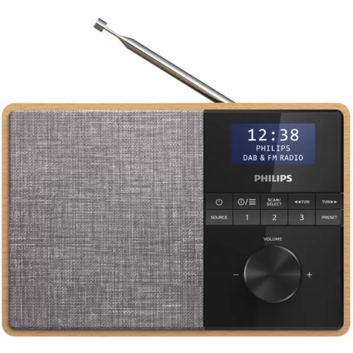 Philips Portable Radio Bluetooth Alarm Clock with DAB PlusFM and Kitchen Timer