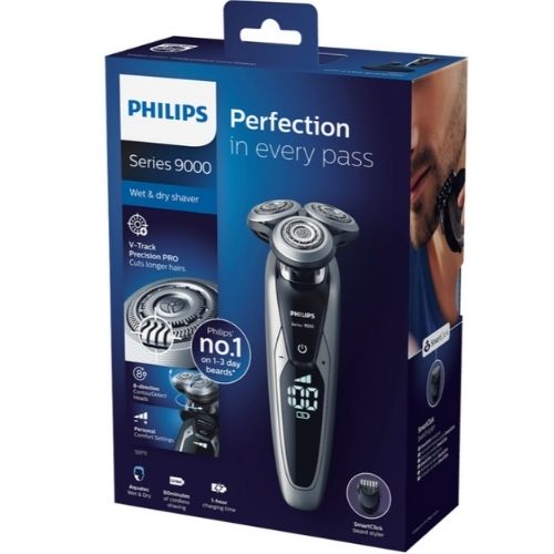 Philips S9711/41 Series 9000 Wet & Dry Electric Shaver V-Track Pro Smart Click