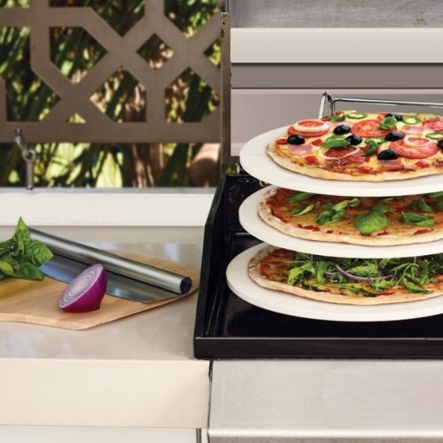 Pizza Stone Stacker Set Suits most Hooded BBQ & Conventions Ovens Outdoor 330mm