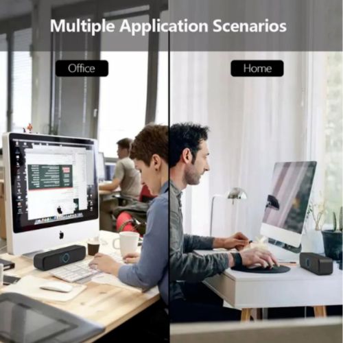 Portable Mini Speaker for Computer Desktop Windows PCs Laptop Plug & Play, Black