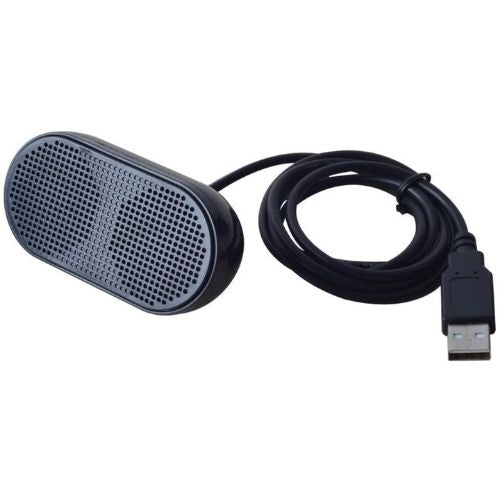 Portable USB Mini Speaker Powered Stereo Multimedia For Notebook Laptop PC Black