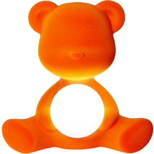 Qeeboo Teddy Girl Bedside Table Lamp Night Light With Rechargeable LED - Orange