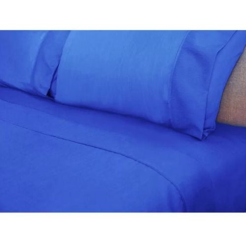 Ramesses 2000TC Bamboo Single Bed Sheet Set Hypoallergenic Sheets - Royal Blue