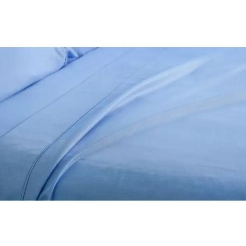 Ramesses 2000TC Bamboo Single Bed Sheet Set Hypoallergenic Sheets - Steel Blue