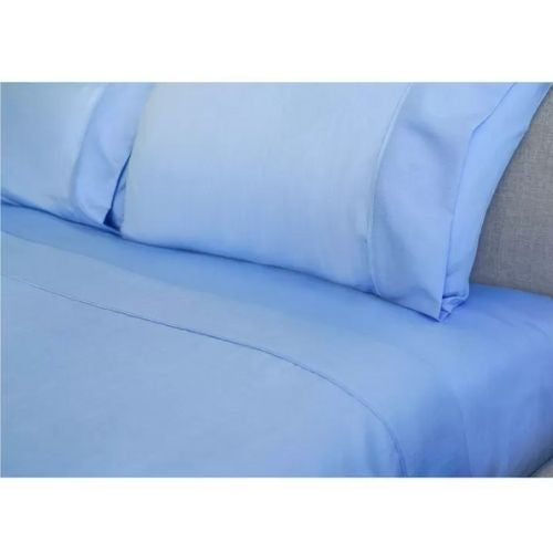 Ramesses 2000TC Bamboo Single Bed Sheet Set Hypoallergenic Sheets - Steel Blue