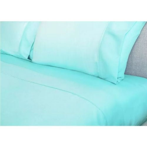 Ramesses 2000TC Bamboo Single Bed Sheet Set Soft Hypoallergenic Sheets - Aqua