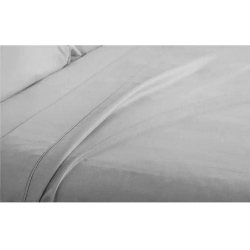 Ramesses 2000TC Bamboo Single Bed Sheet Set Soft Hypoallergenic Sheets - Silver