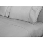 Ramesses 2000TC Bamboo Single Bed Sheet Set Soft Hypoallergenic Sheets - Silver