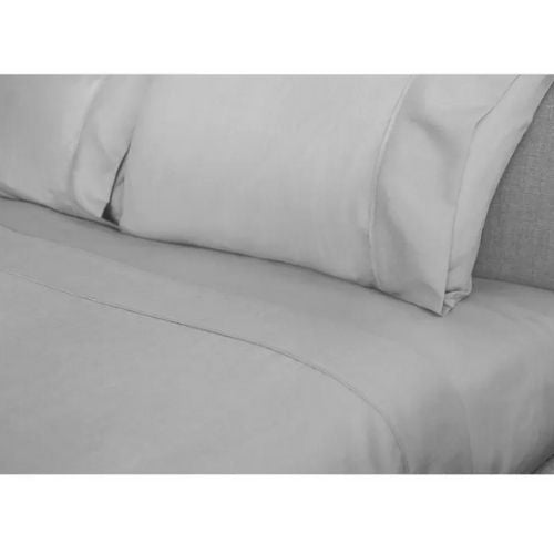 Ramesses 2000TC Bamboo Single Bed Sheet Set Soft Hypoallergenic Sheets - Silver