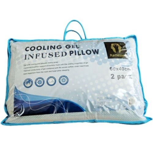 Ramesses Cooling Gel Infused Pillow 60 x 40 cm Memory Foam Pillows - 2 Pack