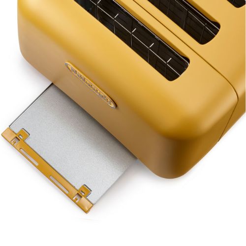 Delonghi Argento Silva 4 Slice Toaster with Defrost/Reheat, 1600W, Gingko Yellow