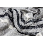Richmond Throw Blanket Reclaimed Wool Blend Soft Warm Cozy Light Weight - Grey