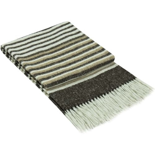 Richmond Throw Blanket Reclaimed Wool Blend Soft Warm Cozy Light Weight - Tan