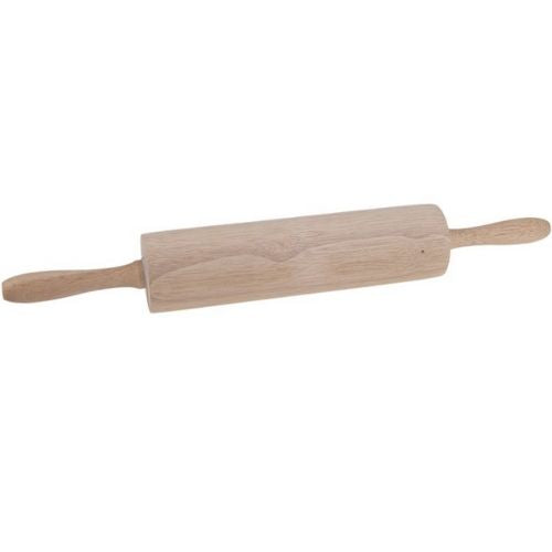 Rolling Pin Rubberwood Pastry Baking Tool Kitchen Easy Roller Crusher 45cm