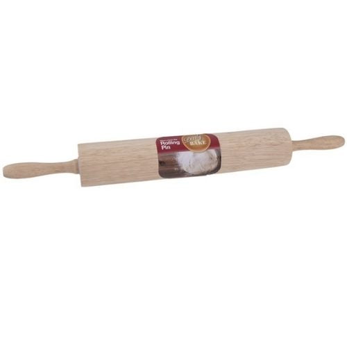 Rolling Pin Rubberwood Pastry Baking Tool Kitchen Easy Roller Crusher 50cm