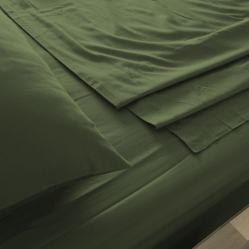 Royal Comfort 1000TC Hotel Grade Bamboo Cotton Ultrasoft Sheet Set Queen - Olive