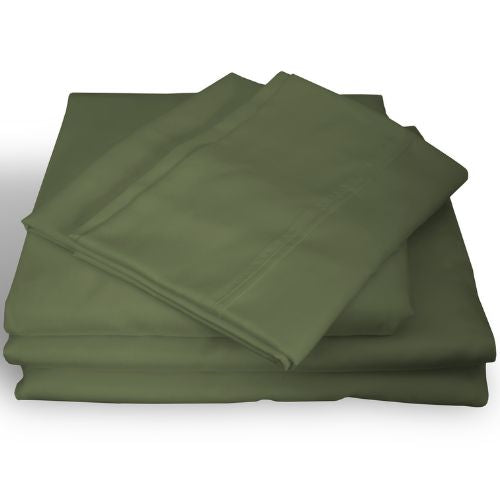 Royal Comfort 1000TC Hotel Grade Bamboo Cotton Ultrasoft Sheet Set Queen - Olive