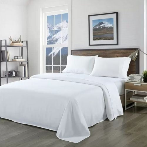 Royal Comfort 1000TC Pure Soft Bamboo Sheet Set Double Bed Warm Bedding - White