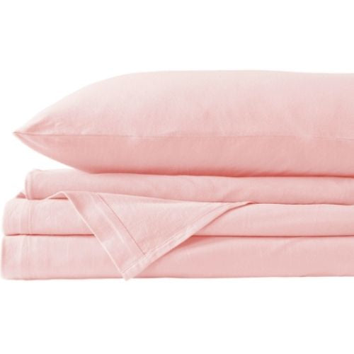 Royal Comfort 100% Jersey Cotton 4 Piece King Sheet Set 145GSM - Pink Marle