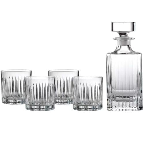 Royal Doulton Linear Decanter Set With 4 Tumblers