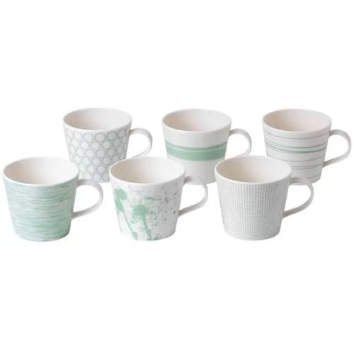 Royal Doulton Pacific Mint Mugs Mixed Set of 6 Porcelain Mug