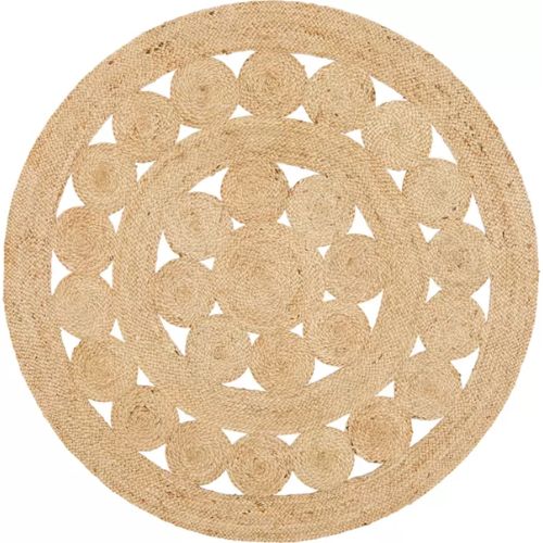 Rug Culture Atrium Pilu Natural Rug 200 x 200 cm Hand-spun Jute is Braided