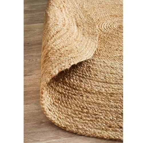 Rug Culture Atrium Pilu Rug 120 x 120 cm Handwoven Rugs Hand-spun Jute - Natural