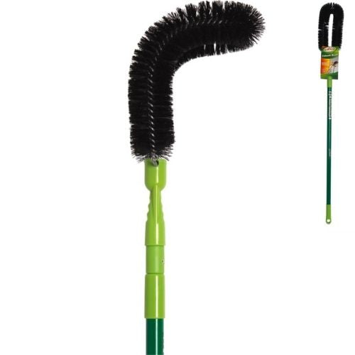Sabco Curved Cobweb Cleaning Ceilings,Fans,Walls Brush W/ Tool Extension Handle