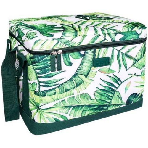 Sachi 23L Insulated Cooler Cube Lunch Bag Picnic Food Storage Box - Jungle Leaf