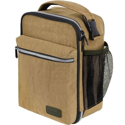 Sachi Insulated Lunch Bag Durable Leak-Proof Tote with Heavy Duty Zipper - Khaki