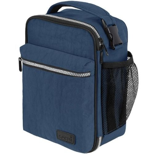 Sachi Insulated Lunch Bag Durable Leak-Proof Tote with Heavy Duty Zipper - Navy