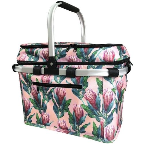 Sachi Insulated Picnic Basket For 4 Person Outdoor Cooler Storage Tote - Protea