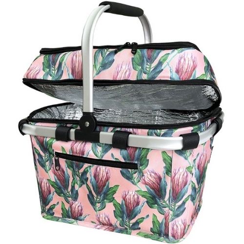 Sachi Insulated Picnic Basket For 4 Person Outdoor Cooler Storage Tote - Protea