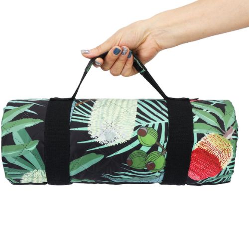 Sachi Reusable Picnic Rug Outdoor Blanket Mat with Carry Handle - Banksia