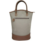 Sachi Wine For 2 Bottle BYO Insulated Cooler Bag Tote Carrier - Taupe