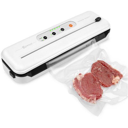 Sansai Food Vacuum Sealer Machine with 5PCS Vacuum Pre-Cut Bags - White