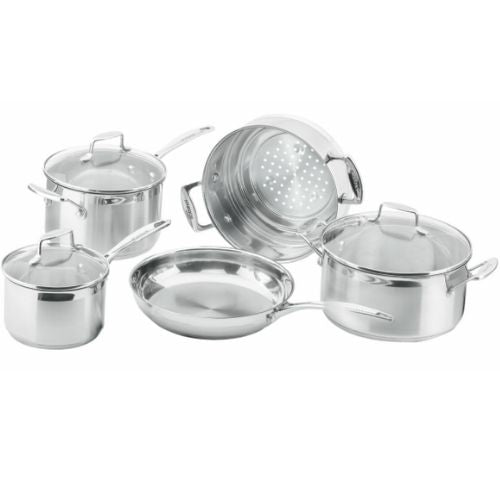 Scanpan Impact 5 Piece Cookware Starter Set with Tempered Glass Lid - Silver