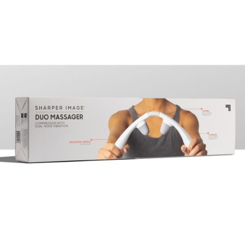 Sharper Image Neck Duo Massager Compression with Dual Node Vibration