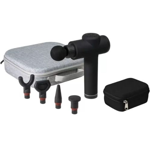 Sharper Image Powerboost Percussion Massager, Massage Gun with 5 Attachments