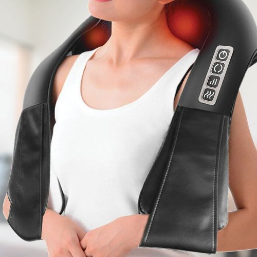 Shiatsu Shoulder Massager with Heat Deep Kneading Massage Pillow for Neck & Back
