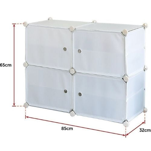 Shoe Storage Box Stackable Organiser Stand Portable Heavy Duty Cube Shoebox