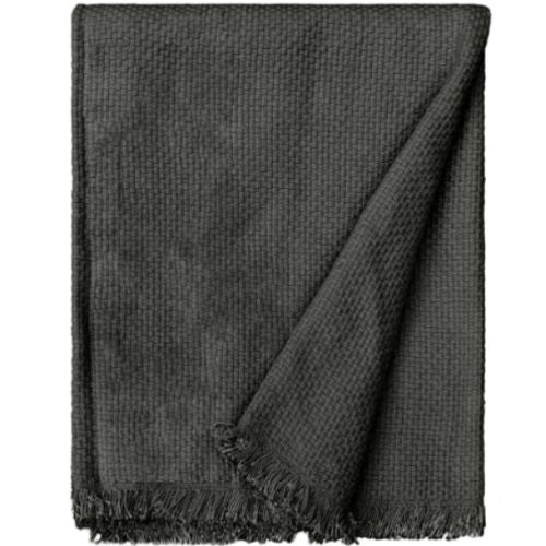 Smart Home Products 120 x 60cm Belmont Basket Weave Blanket Throw Rug - Charcoal