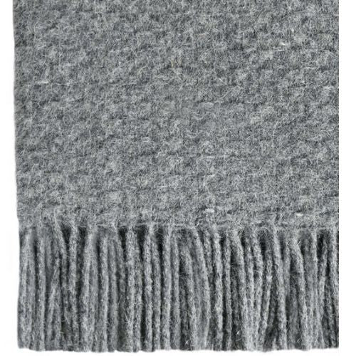 Soho Throw Blanket Soft Warm Wool Blend Lightweight Couch Bed Home Decor - Grey