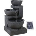Solar Power Fountain Water Feature Bird Bath Outdoor Garden Pump with LED Lights