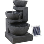 Solar Power Fountain Water Feature Bird Bath Outdoor Garden Pump with LED Lights