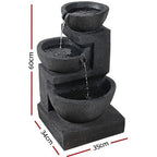 Solar Power Fountain Water Feature Bird Bath Outdoor Garden Pump with LED Lights
